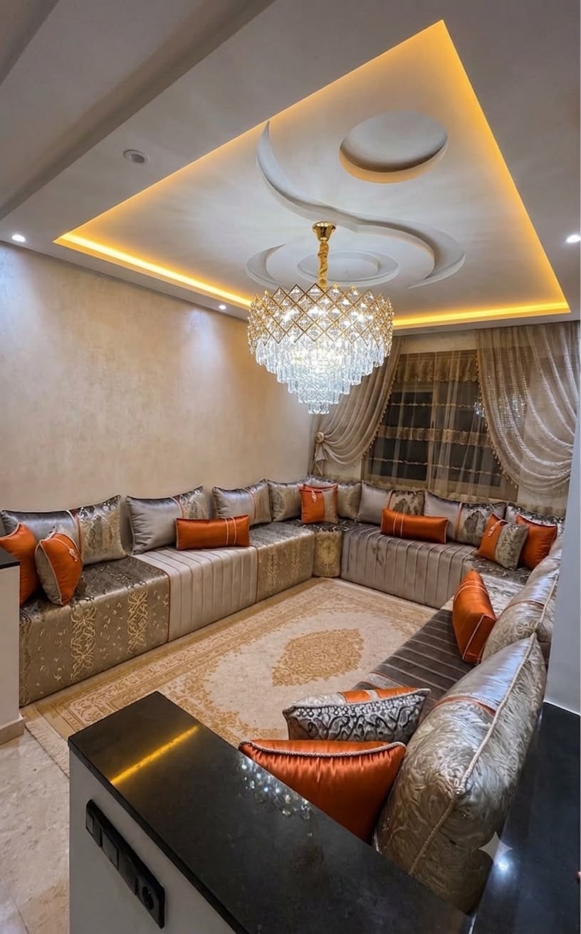 Gold Diamond Crystal Chandelier